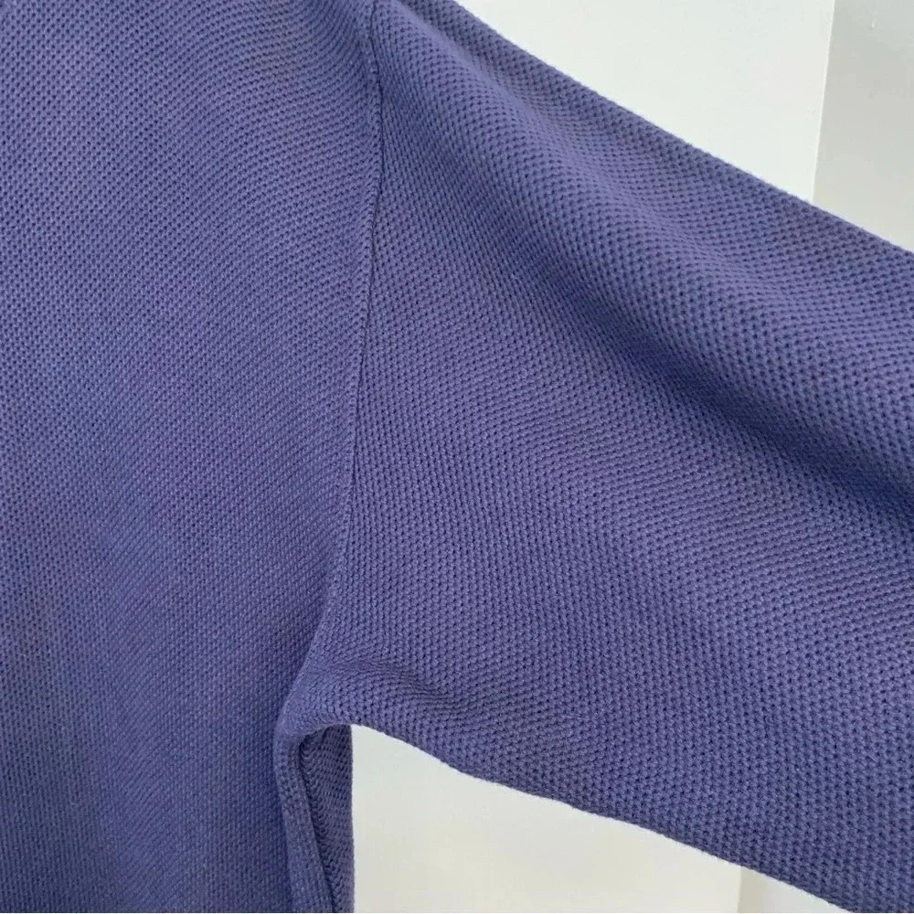 Nautica American Yachting Sweater Men Large 100%% Cotton Hood Navy Blue Oversize
